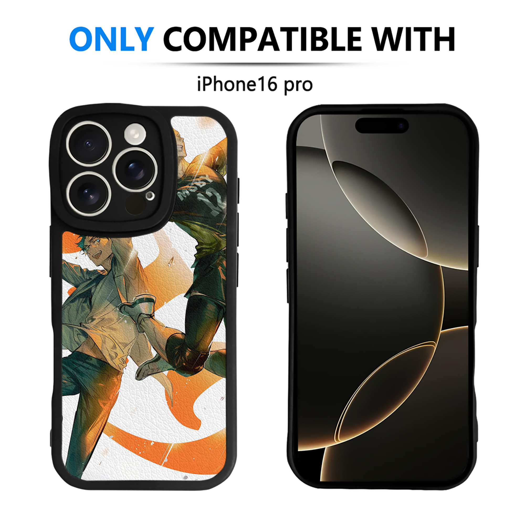 （画像用） ハイキュー!! Haikyu!! 【iPhone 16シリーズ対応】シリコンスマホケース（レザー調） 材質：シリコン